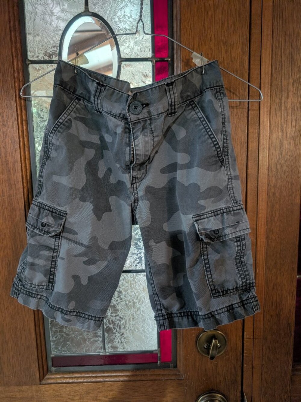 Boys Camo Cargo Shorts, size 8